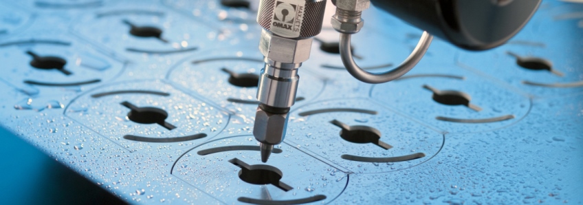 Water jet cutting extends manufacturing range