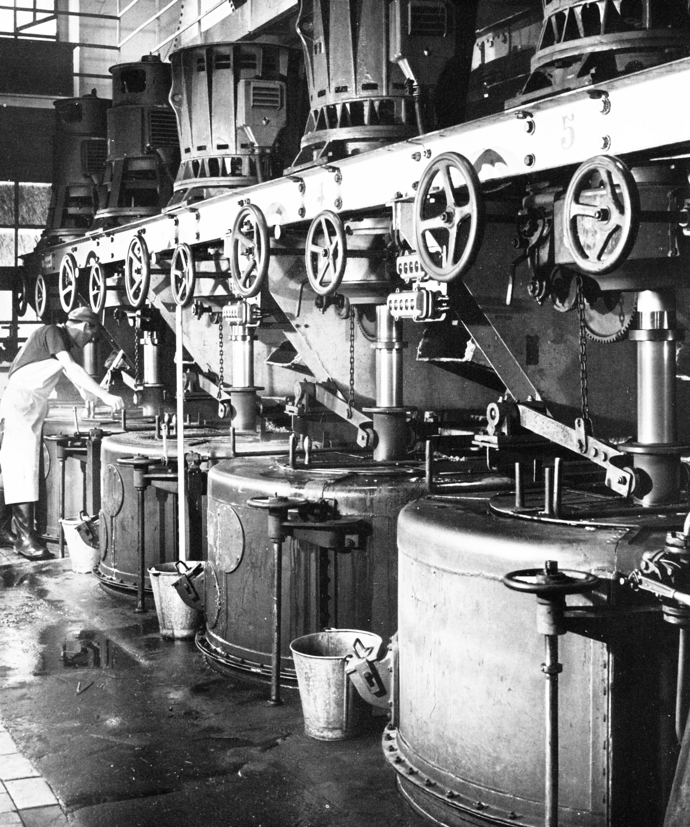 Alte Zentrifugenstation in der Zuckerfabrik Königslutter in Deutschland