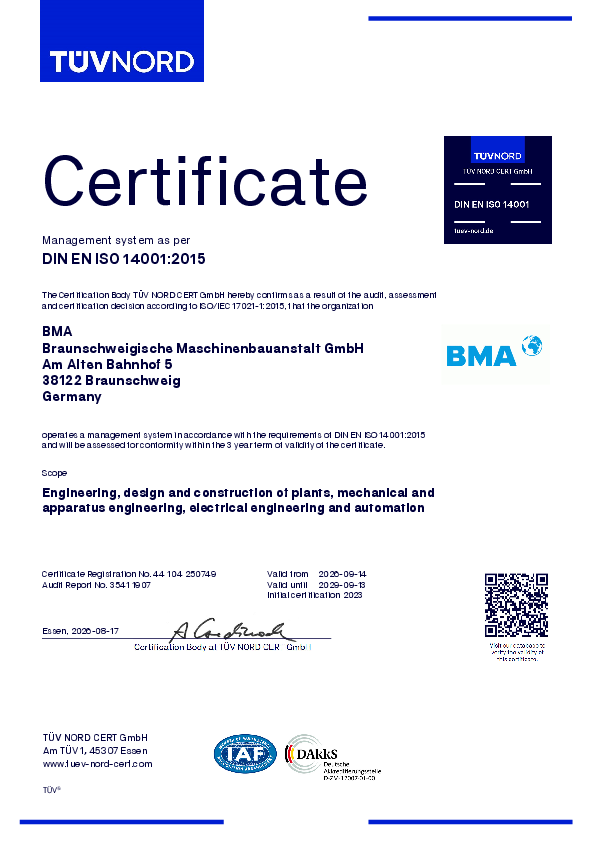 Environmental Management System (ISO 14001:2015)