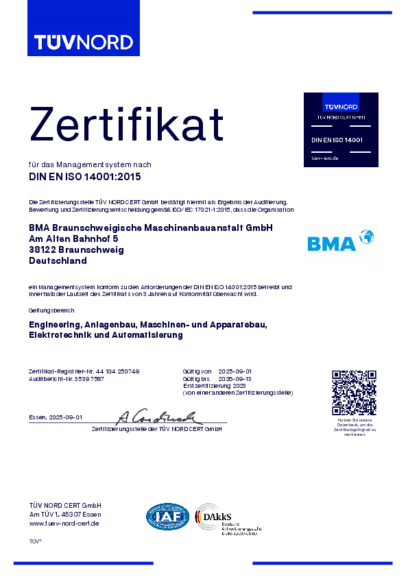 Umweltmanagementsystem (ISO 14001:2015)