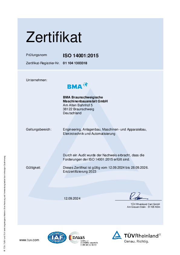 Umweltmanagementsystem (ISO 14001:2015)