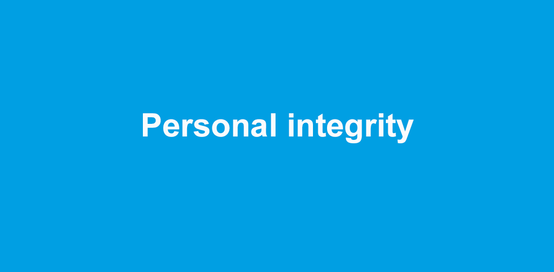Personal integrity