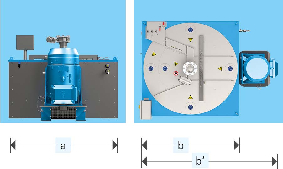 [Translate to Spanisch:] Top view K3300F BMA continuous centrifugal BMA