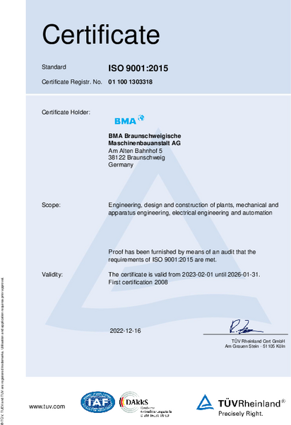 Quality Management System (ISO 9001:2015)